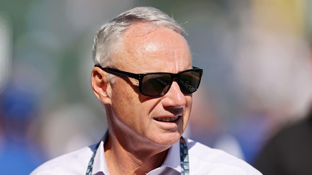 MLB commissioner Rob Manfred introduced the MLB Draft lottery MLB commissioner Rob Manfred introduced the MLB Draft lottery