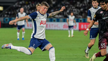 Alfie Devine in action against Vissel Kobe in pre-season - FBL-JPN-ENG-PR-TOTTENHAM-VISSEL-FRIENDLY