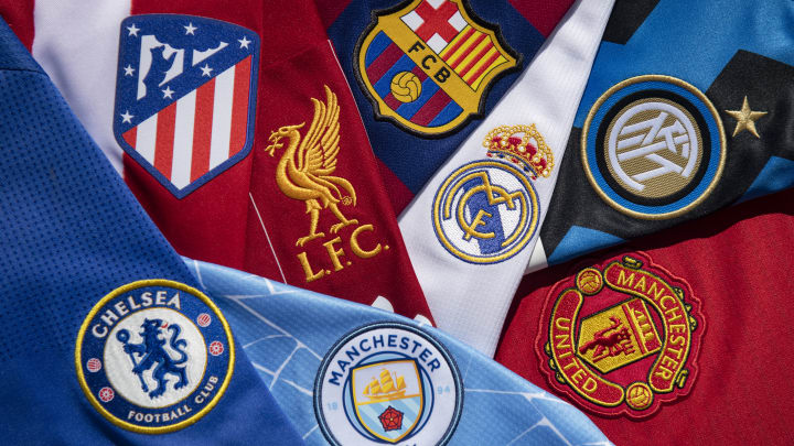 The Club Badges of Some Teams Involved in the Setting Up of the European Super League