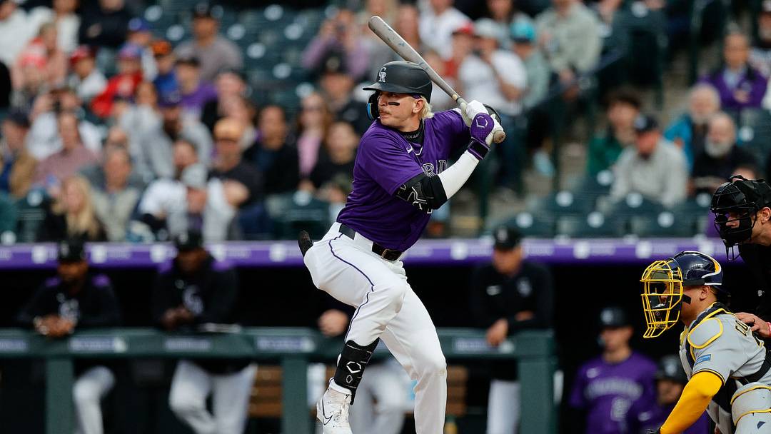 Apr 8, 2025; Denver, Colorado, USA; Colorado Rockies right fielder Zac Veen (13)Mandatory Credit: Isaiah J. Downing-Imagn Images