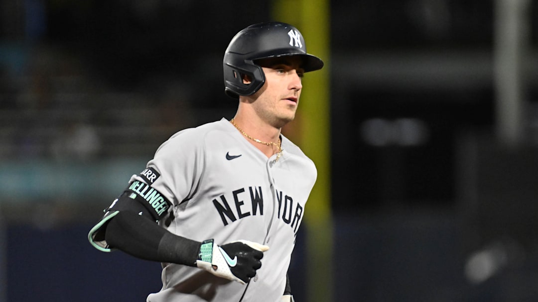 Aug 19, 2025; St. Petersburg, Florida, USA; New York Yankees left fielder Cody Bellinger (35) rounds the bases after hitting a solo home run in the first inning against the Tampa Bay Rays at George M. Steinbrenner Field. Mandatory Credit: Jonathan Dyer-Imagn Images Aug 19, 2025; St. Petersburg, Florida, USA; New York Yankees left fielder Cody Bellinger (35) rounds the bases after hitting a solo home run in the first inning against the Tampa Bay Rays at George M. Steinbrenner Field. Mandatory Credit: Jonathan Dyer-Imagn Images
