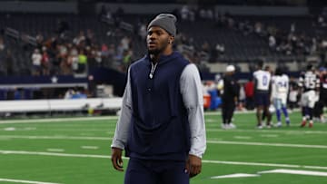 Aug 22, 2025; Arlington, Texas, USA; Dallas Cowboys defensive end Micah Parsons