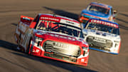 Oct 31, 2025; Avondale, Arizona, USA; NASCAR Truck Series driver Corey Heim (11) during the NASCAR Truck Series Championship race at Phoenix Raceway.