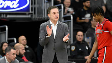 Dec 20, 2024; Providence, Rhode Island, USA; St. John's basketball head coach Rick Pitino reacts to game action during the first half against the Providence Friars at Amica Mutual Pavilion.