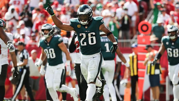 Philadelphia Eagles running back Saquon Barkley player props