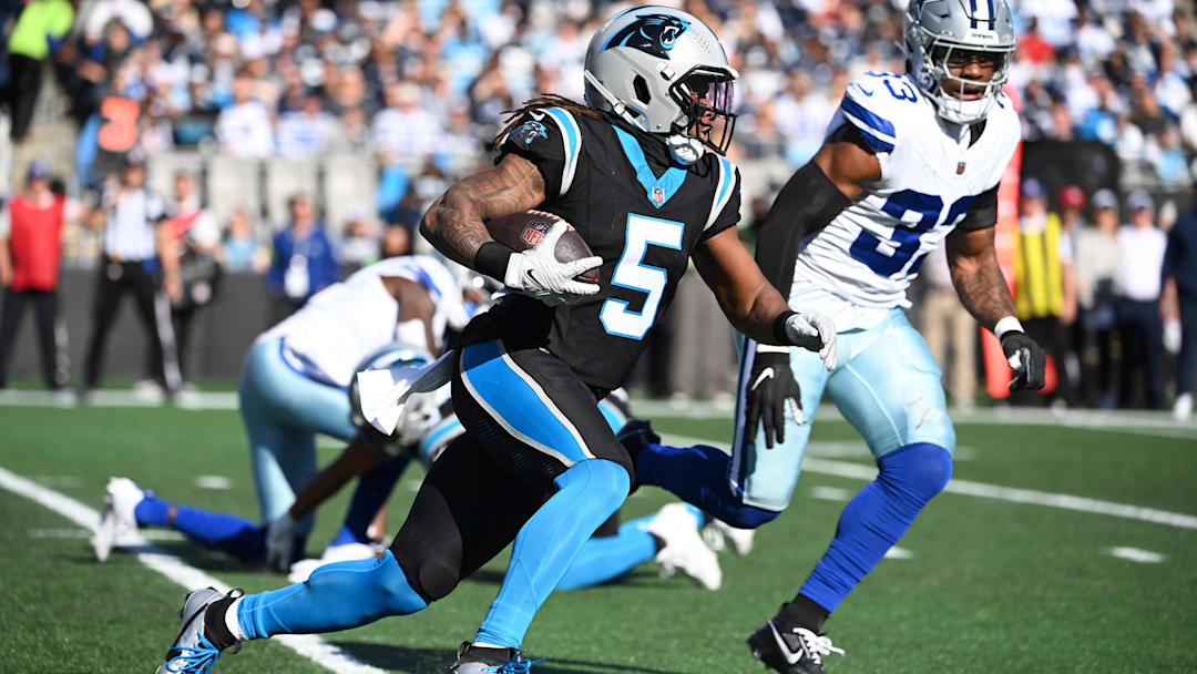 Nov 19, 2023; Charlotte, North Carolina, USA;  Carolina Panthers wide receiver Laviska Shenault Jr.