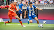 Hertha-Juwel Ibrahim Maza (rechts)