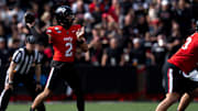 Cincinnati Bearcats quarterback Brendan Sorsby (2) throws a pass in the first quarter of the NCAA football game between the Cincinnati Bearcats and UCF Knights at Nippert Stadium in Cincinnati on Oct. 11, 2025.
