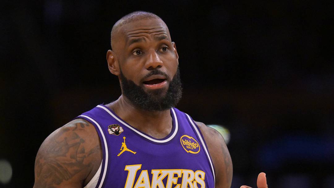 Feb 5, 2026; Los Angeles, California, USA;  Los Angeles Lakers forward LeBron James (23) Mandatory Credit: Jayne Kamin-Oncea-Imagn Images