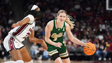 Sammie Puisis, shown here against South Carolina, concluded her career at USF in the NCAA tournament against Tennessee