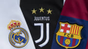 The Real Madrid, Juventus and Barcelona Club Badges