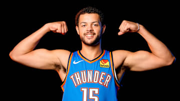 Alex Reese is pictured during the Thunder media day at the Paycom Center in Oklahoma City, on Monday, Sept. 30, 2024.