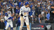 Ohtani was intentionally walked four times and reached base a record nine times in the Dodgers' 18-inning victory in Game 3 of the World Series. 