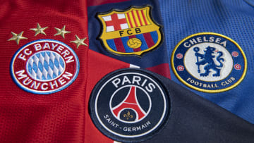 The Club Badges of the Four Champions League Semi Finalists