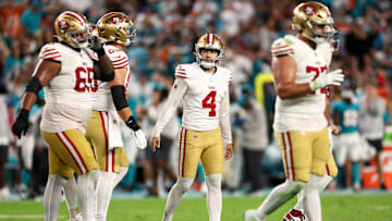 San Francisco 49ers kicker Jake Moody (4)