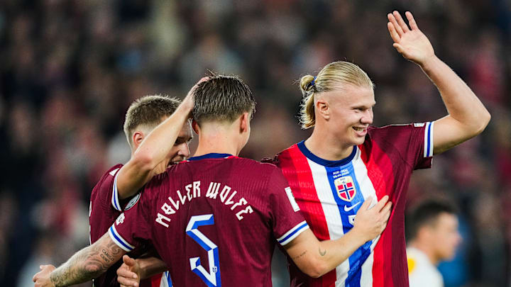 Haaland deu show à parte na goleada da Noruega Haaland deu show à parte na goleada da Noruega