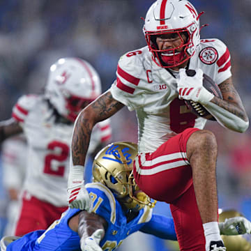Dane Key carries the ball against the UCLA Bruins.