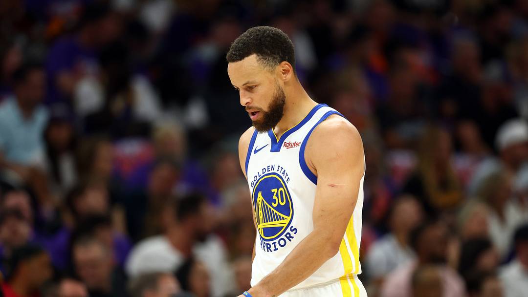 Apr 17, 2026; Phoenix, Arizona, USA; Golden State Warriors guard Stephen Curry (30) Mandatory Credit: Mark J. Rebilas-Imagn Images
