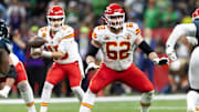 Thuney (right) was traded to the Bears Wednedsay, signaling a sea change for the Chiefs' offensive line this offseason.