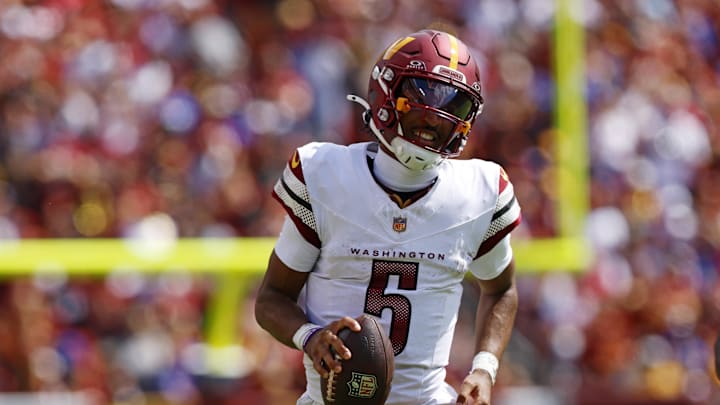 Washington Commanders quarterback Jayden Daniels is a solid prop target in Week 2. Washington Commanders quarterback Jayden Daniels is a solid prop target in Week 2.