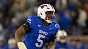 Southern Methodist Mustangs defensive end Elijah Roberts in action during the game between the SMU Mustangs and the California Golden Bears at Gerald J. Ford Stadium. Mandatory Credit: Jerome Miron-Imagn Images