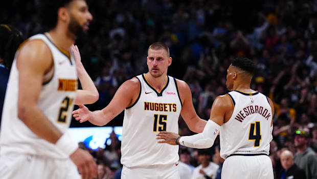Nikola Jokic and Russell Westbrook of the Nuggets