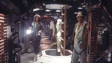 Sigourney Weaver on the set of Alien