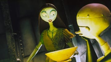 On the set of The Nightmare Before Christmas