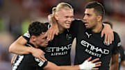 Erling Haaland a porté Man City avec un doublé.