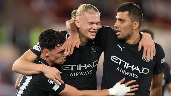 Erling Haaland a porté Man City avec un doublé.