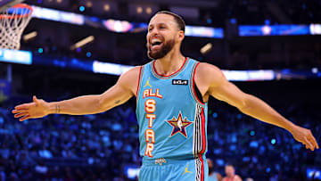 Golden State Warriors guard Stephen Curry during the 2025 NBA All-Star Game