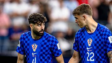 Josko Gvardiol (l.), Luka Vuskovic & Co. hatten gegen England das Nachsehen Josko Gvardiol (l.), Luka Vuskovic & Co. hatten gegen England das Nachsehen