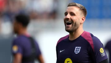 Luke Shaw masih akan absen bela Timnas Inggris dalam pertandingan Euro 2024 vs Denmark.