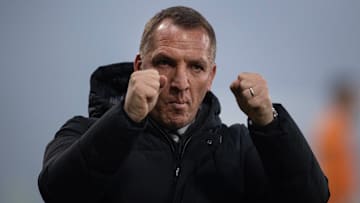 Celtic v Rangers - Premier Sports Cup Final GLASGOW, SCOTLAND - DECEMBER 15: Brendan Rodgers, Manager of Celtic, celebrates during the Premier Sports Cup Final between Celtic and Rangers at Hampden Park on December 15, 2024 in Glasgow, Scotland. (Photo by Joe Prior Visionhaus via ) ***Local Caption*** Brendan Rodgers Glasgow Hampden Park Scotland United Kingdom Copyright: xVisionhausx 776244921