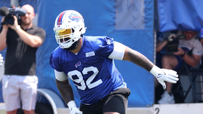 Defensive lineman DaQuan Jones during practice.