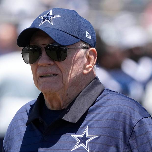 Dallas Cowboys owner Jerry Jones at training camp at the River Ridge Fields.