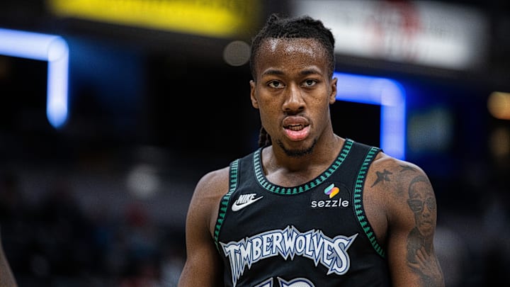 Apr 7, 2026; Indianapolis, Indiana, USA; Minnesota Timberwolves guard Ayo Dosunmu (13). Mandatory Credit: Trevor Ruszkowski-Imagn Images