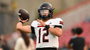 Sep 5, 2025; College Park, Maryland, USA; Northern Illinois Huskies quarterback Jackson Proctor. 