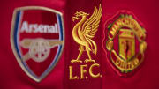 The Club Badges of Arsenal, Liverpool and Manchester United