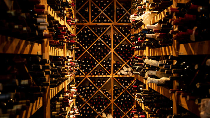 The wine cellar at Bleu Provence in Naples features wines from $11 to $49,000.