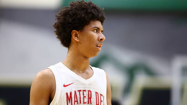 Jan 2, 2026; Mesa, AZ, USA; Mater Dei guard Malloy Smith (30) against Rainier Beach High School (WA) during the HoopHall West Tournament at Skyline High School. Mandatory Credit: Mark J. Rebilas-Imagn Images