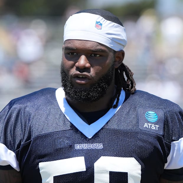 Dallas Cowboys defensive tackle Mazi Smith at training camp at the River Ridge Fields.