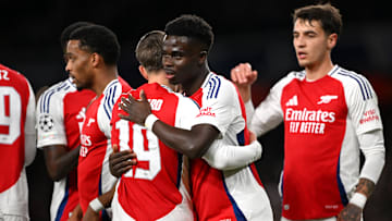 Bukayo Saka (right, centre) has been one of Arsenal's standout performers in 2024.