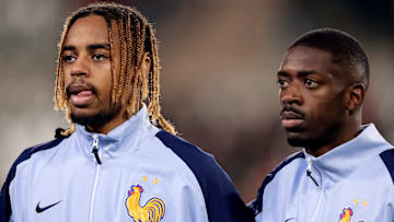 Bradley Barcola et Ousmane Dembélé, coéquipiers en club et en sélection Bradley Barcola et Ousmane Dembélé, coéquipiers en club et en sélection