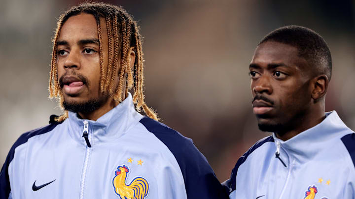 Bradley Barcola et Ousmane Dembélé, coéquipiers en club et en sélection