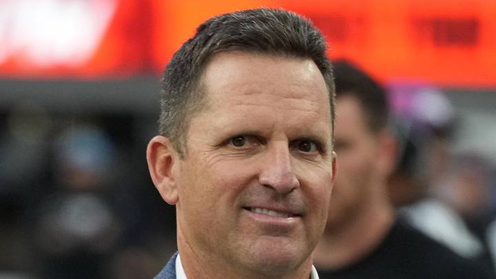 Oct 17, 2022; Inglewood, California, USA;Denver Broncos general manager George Paton reacts during the game against the Los Angeles Chargers at SoFi Stadium. Mandatory Credit: Kirby Lee-Imagn Images