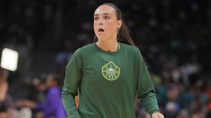 Seattle Storm guard Nika Muhl during the game against the LA Sparks.