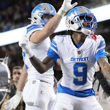 Detroit Lions wide receiver Jameson Williams (9).