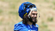 May 21, 2024, Thousand Oaks, California, USA; Los Angeles Rams wide receiver Puka Nacua (17) during organized team activities at Cal Lutheran University. Mandatory Credit: Kirby Lee-USA TODAY Sports