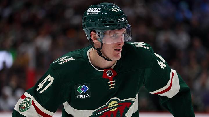 Mar 10, 2026; Saint Paul, Minnesota, USA; Minnesota Wild center Michael McCarron (47) looks on during the second period against the Minnesota Wild at Grand Casino Arena. Mandatory Credit: Matt Krohn-Imagn Images